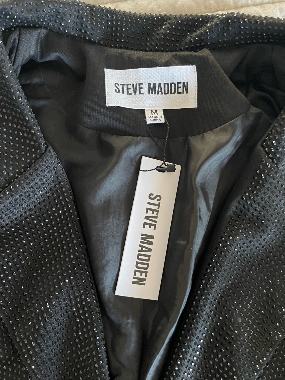 Steve Madden Black Studded Blazer